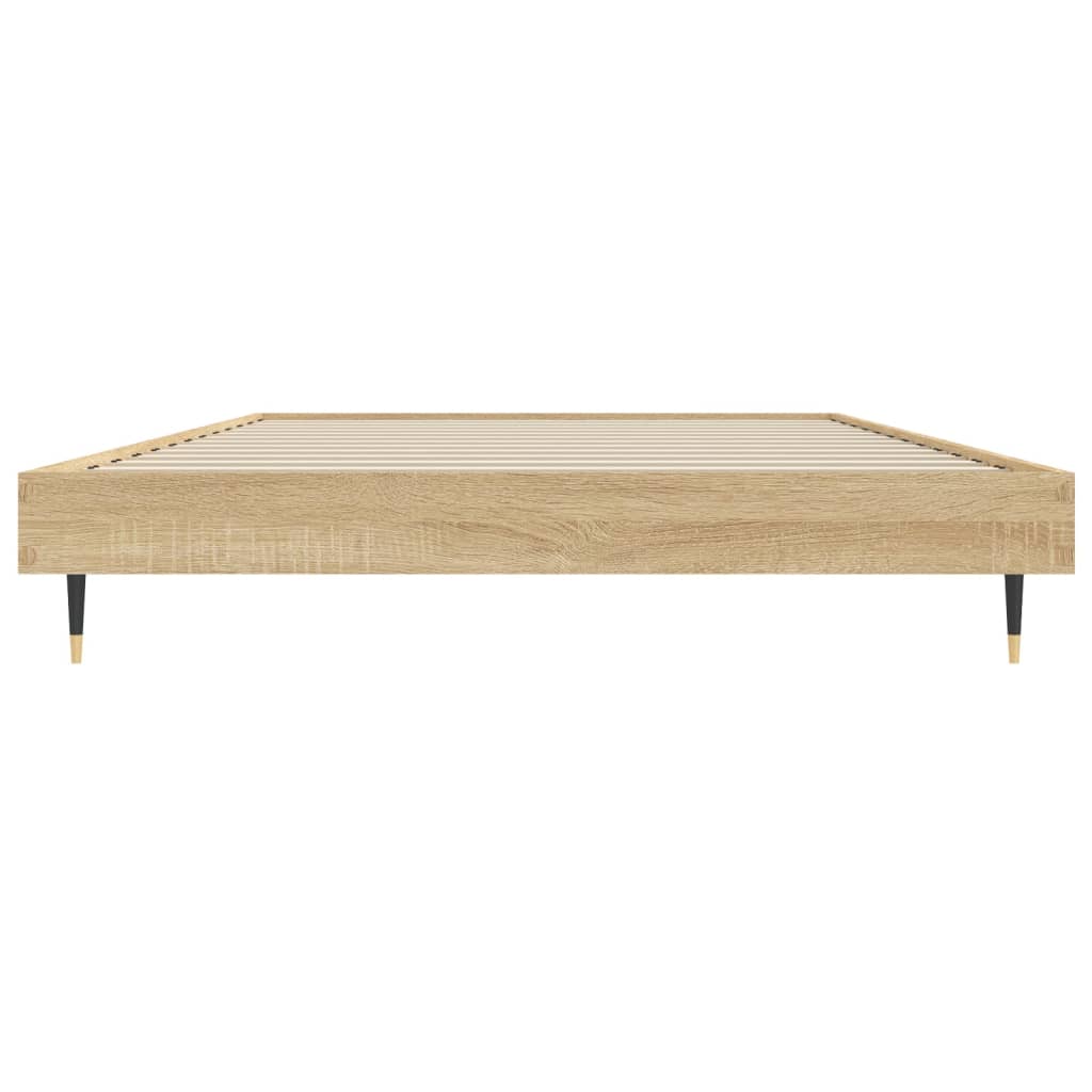 vidaXL Bed Frame without Mattress Sonoma Oak 100x200 cm Engineered Wood
