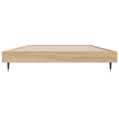 vidaXL Bed Frame without Mattress Sonoma Oak 100x200 cm Engineered Wood