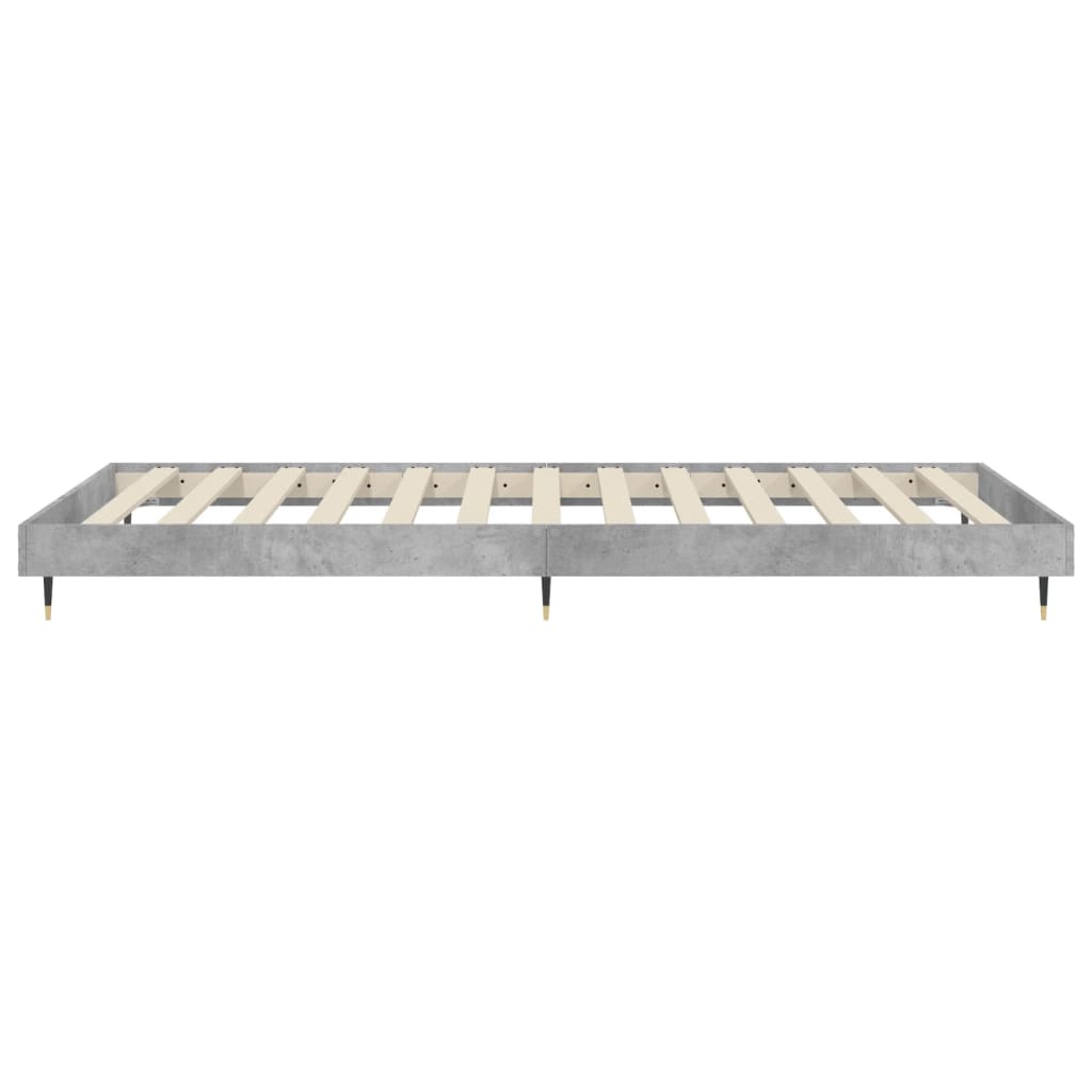 vidaXL Bed Frame without Mattress Concrete Grey 100x200 cm
