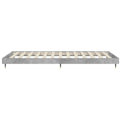 vidaXL Bed Frame without Mattress Concrete Grey 100x200 cm