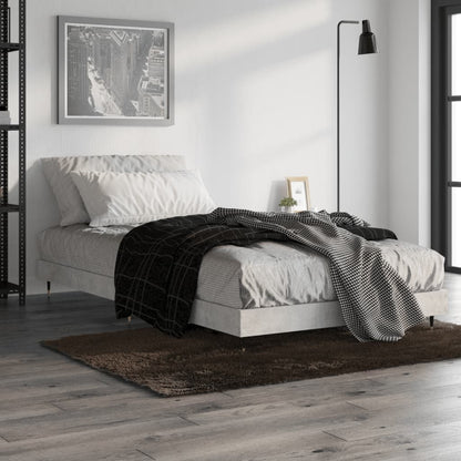 vidaXL Bed Frame without Mattress Concrete Grey 100x200 cm
