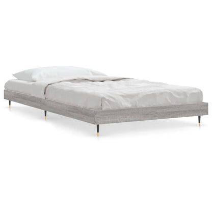 vidaXL Bed Frame without Mattress Grey Sonoma 100x200 cm Engineered Wood