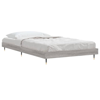 vidaXL Bed Frame without Mattress Grey Sonoma 100x200 cm Engineered Wood