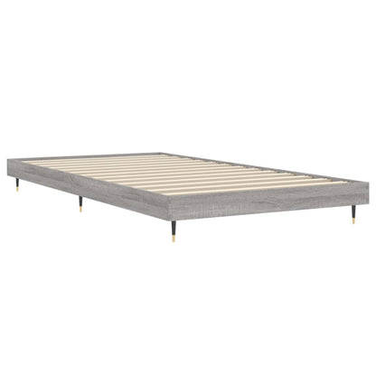 vidaXL Bed Frame without Mattress Grey Sonoma 100x200 cm Engineered Wood