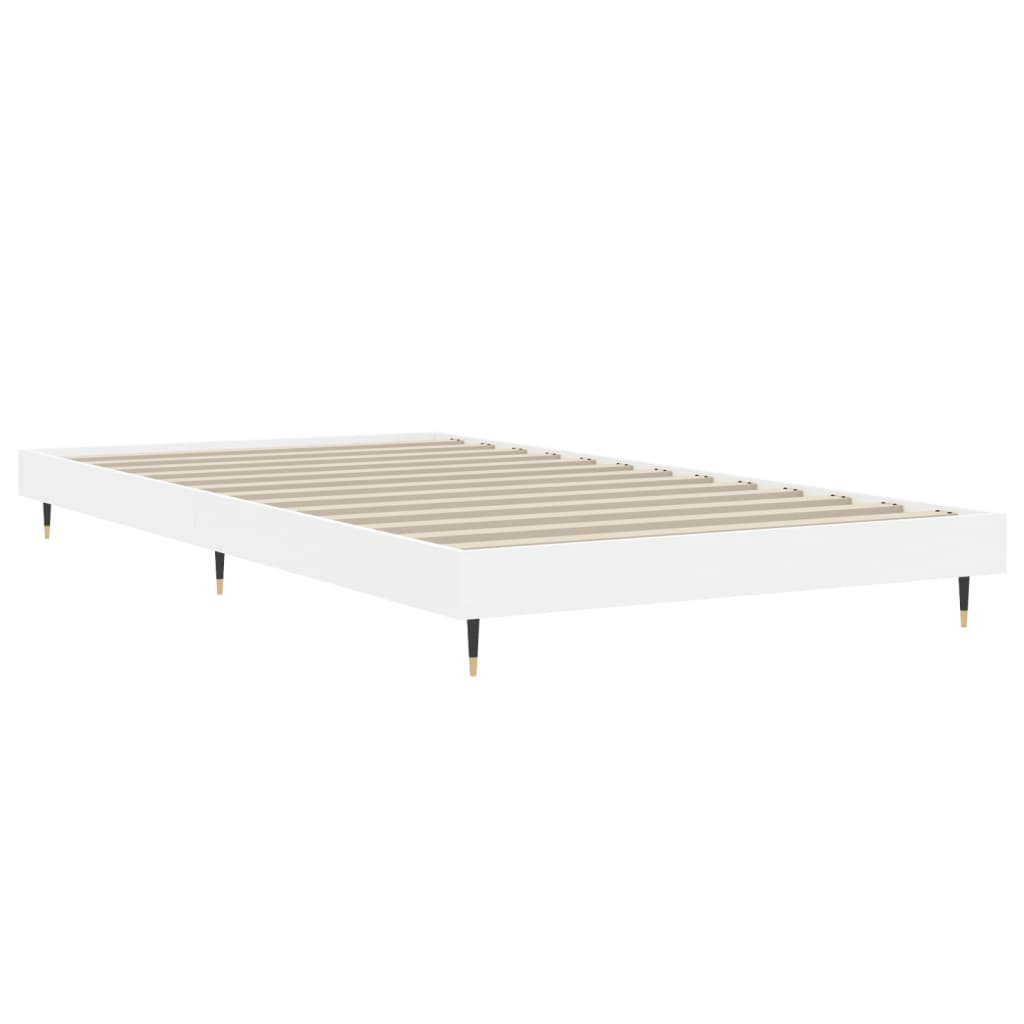 vidaXL Bed Frame without Mattress White 90x200 cm Engineered Wood
