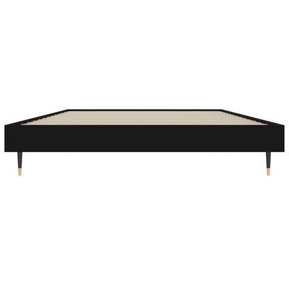 vidaXL Bed Frame without Mattress Black 90x200 cm Engineered Wood
