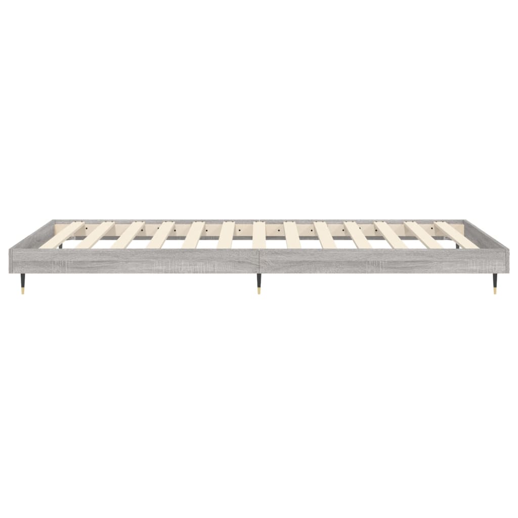 vidaXL Bed Frame without Mattress Grey Sonoma 90x200 cm Engineered Wood