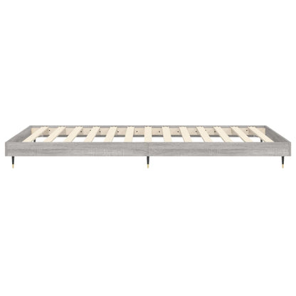 vidaXL Bed Frame without Mattress Grey Sonoma 90x200 cm Engineered Wood