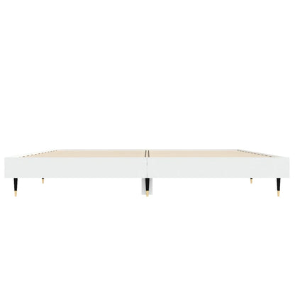vidaXL Bed Frame without Mattress White 140x190 cm Engineered Wood