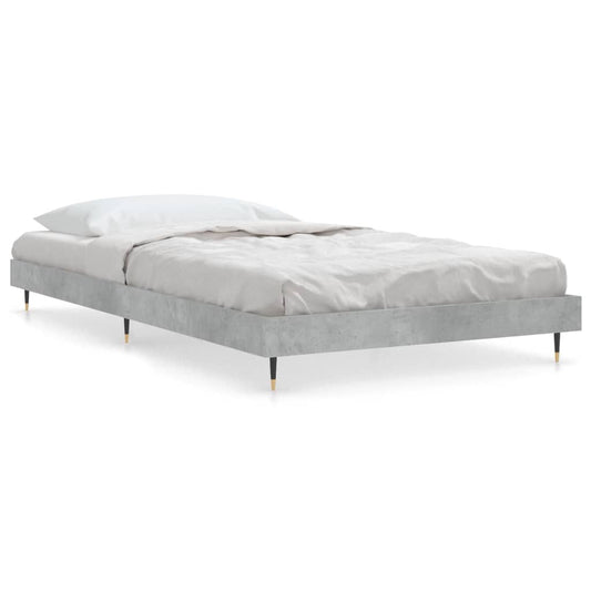 vidaXL Bed Frame without Mattress Concrete Grey 90x190 cm Single