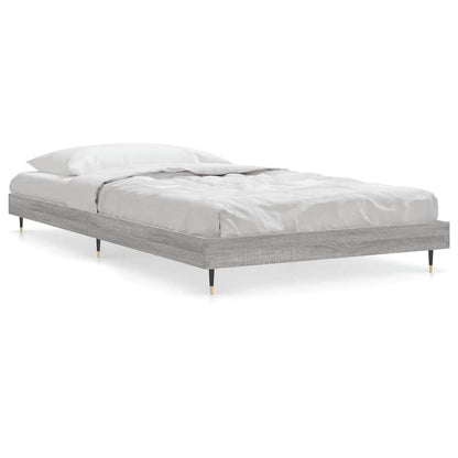 vidaXL Bed Frame without Mattress Grey Sonoma 90x190 cm Single Engineered Wood