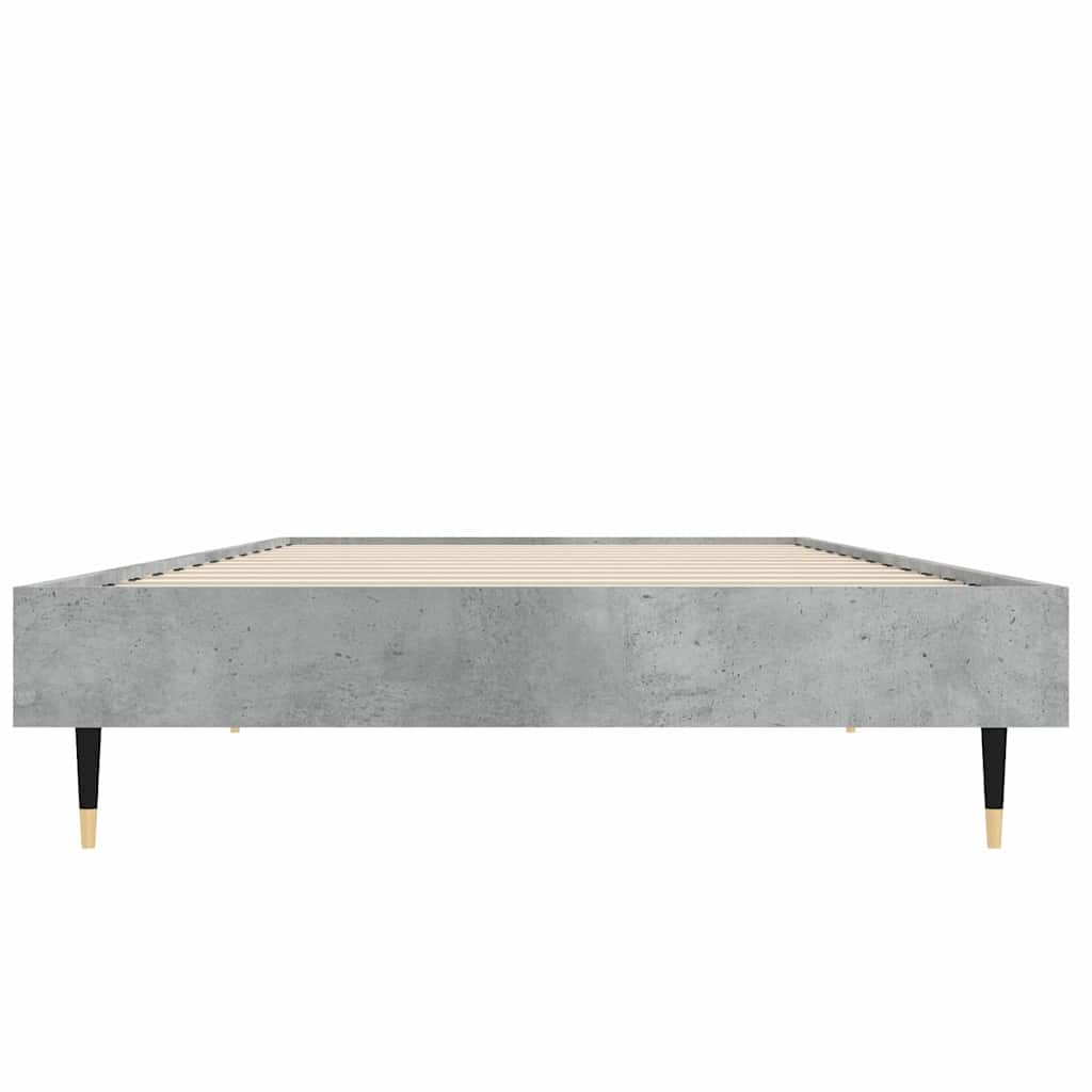 vidaXL Bed Frame without Mattress Concrete Grey 75x190 cm Small Single