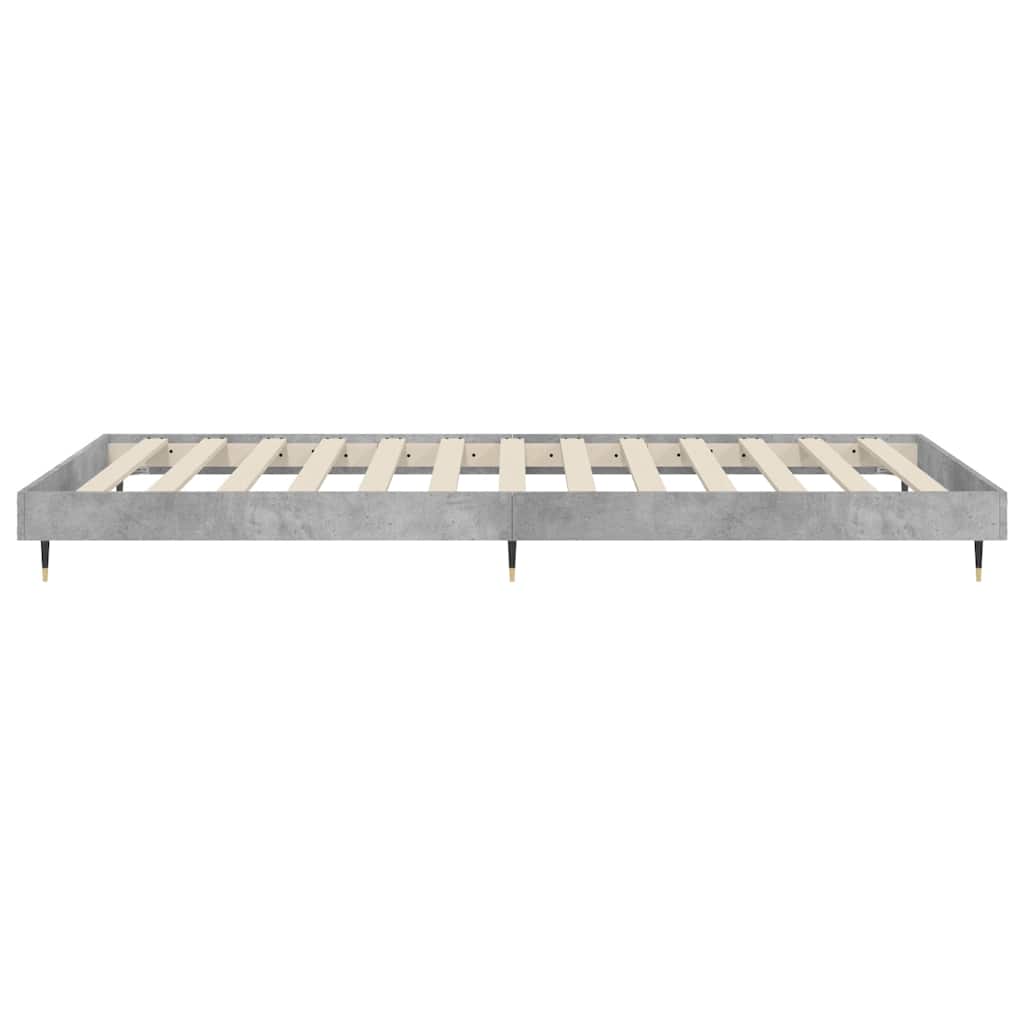 vidaXL Bed Frame without Mattress Concrete Grey 75x190 cm Small Single