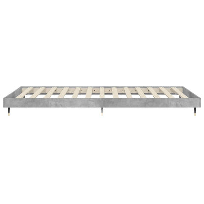 vidaXL Bed Frame without Mattress Concrete Grey 75x190 cm Small Single