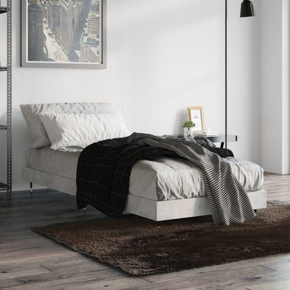 vidaXL Bed Frame without Mattress Concrete Grey 75x190 cm Small Single
