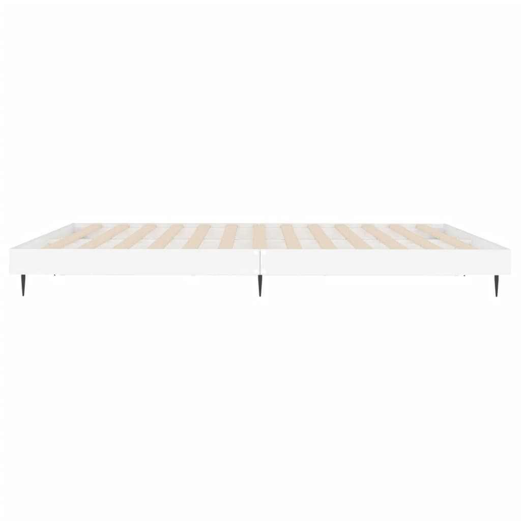 vidaXL Bed Frame without Mattress White 200x200 cm Engineered Wood