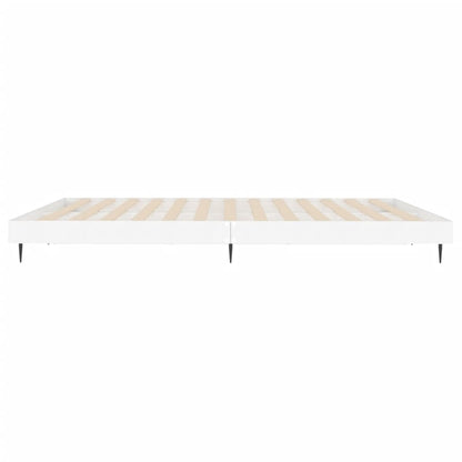 vidaXL Bed Frame without Mattress White 200x200 cm Engineered Wood