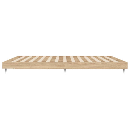 vidaXL Bed Frame without Mattress Sonoma Oak 200x200 cm Engineered Wood