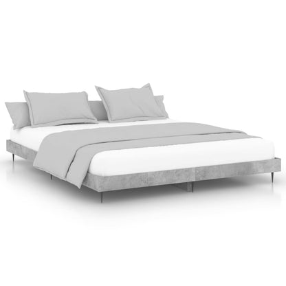vidaXL Bed Frame without Mattress Concrete Grey 160x200 cm
