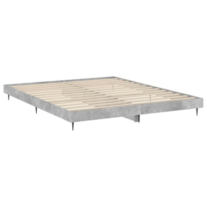 vidaXL Bed Frame without Mattress Concrete Grey 160x200 cm