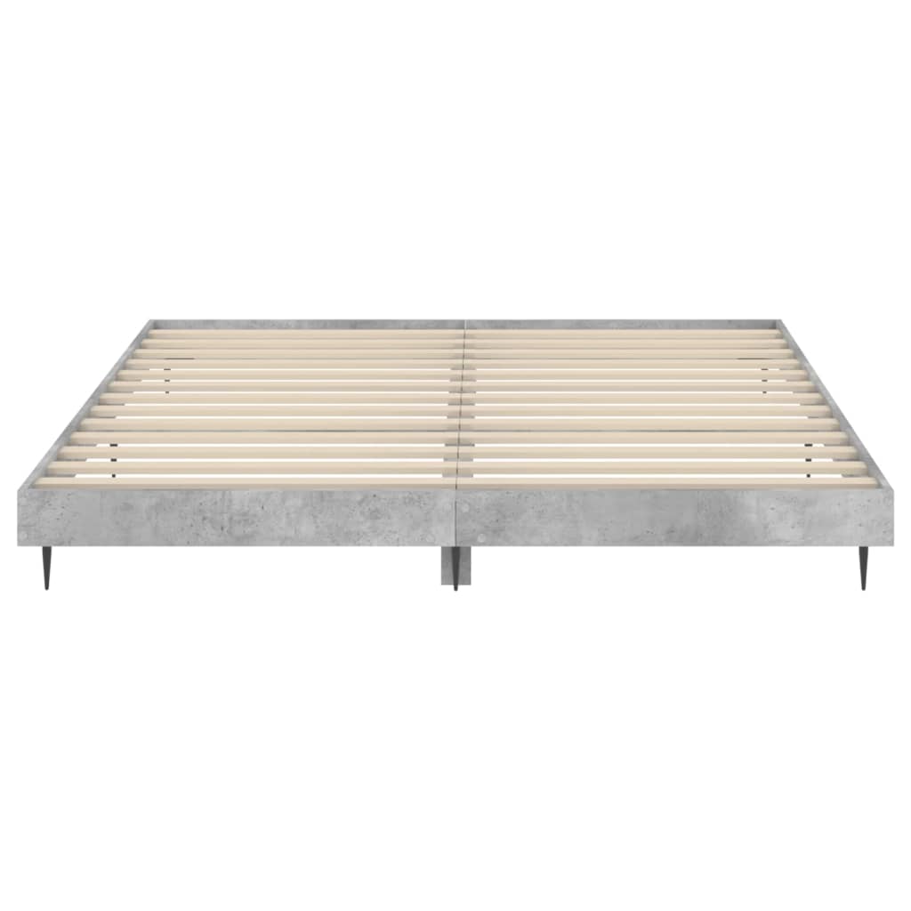 vidaXL Bed Frame without Mattress Concrete Grey 160x200 cm