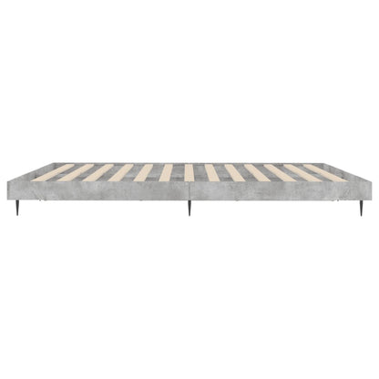 vidaXL Bed Frame without Mattress Concrete Grey 160x200 cm