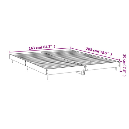 vidaXL Bed Frame without Mattress Concrete Grey 160x200 cm