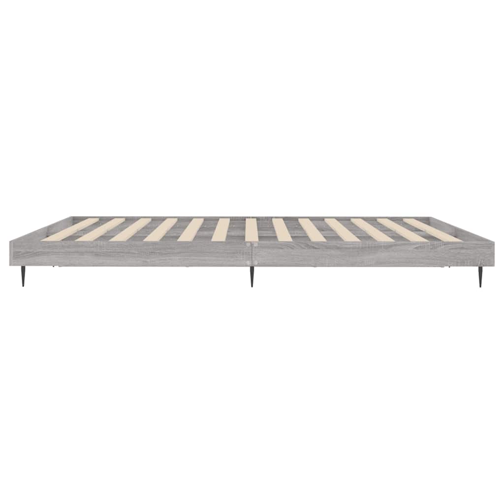 vidaXL Bed Frame without Mattress Grey Sonoma 140x200 cm Engineered Wood