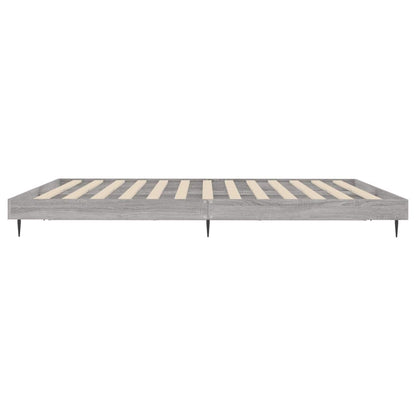 vidaXL Bed Frame without Mattress Grey Sonoma 140x200 cm Engineered Wood