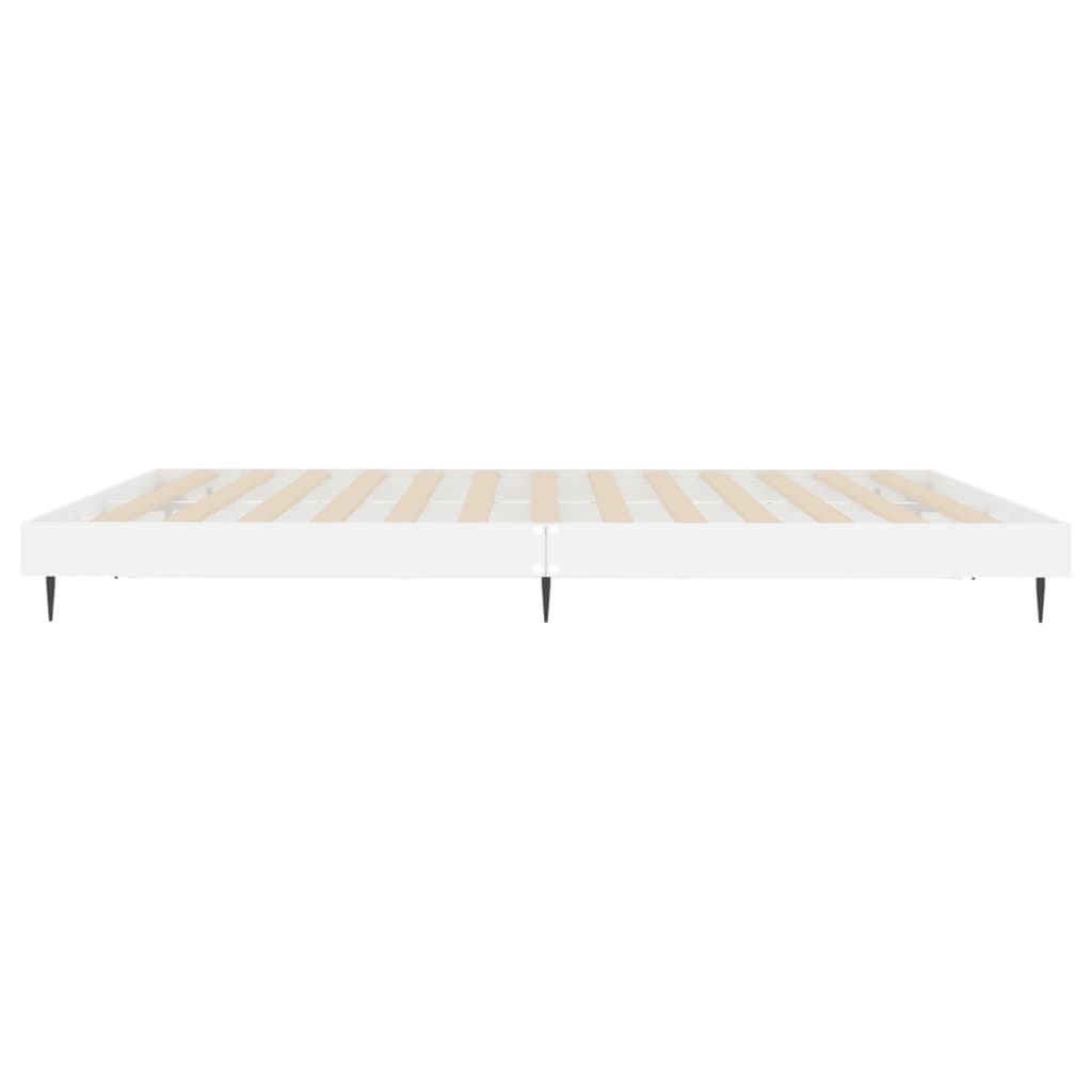 vidaXL Bed Frame without Mattress High Gloss White 120x200 cm