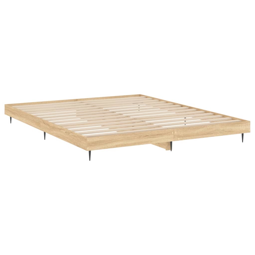vidaXL Bed Frame without Mattress Sonoma Oak 120x200 cm Engineered Wood