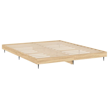 vidaXL Bed Frame without Mattress Sonoma Oak 120x200 cm Engineered Wood