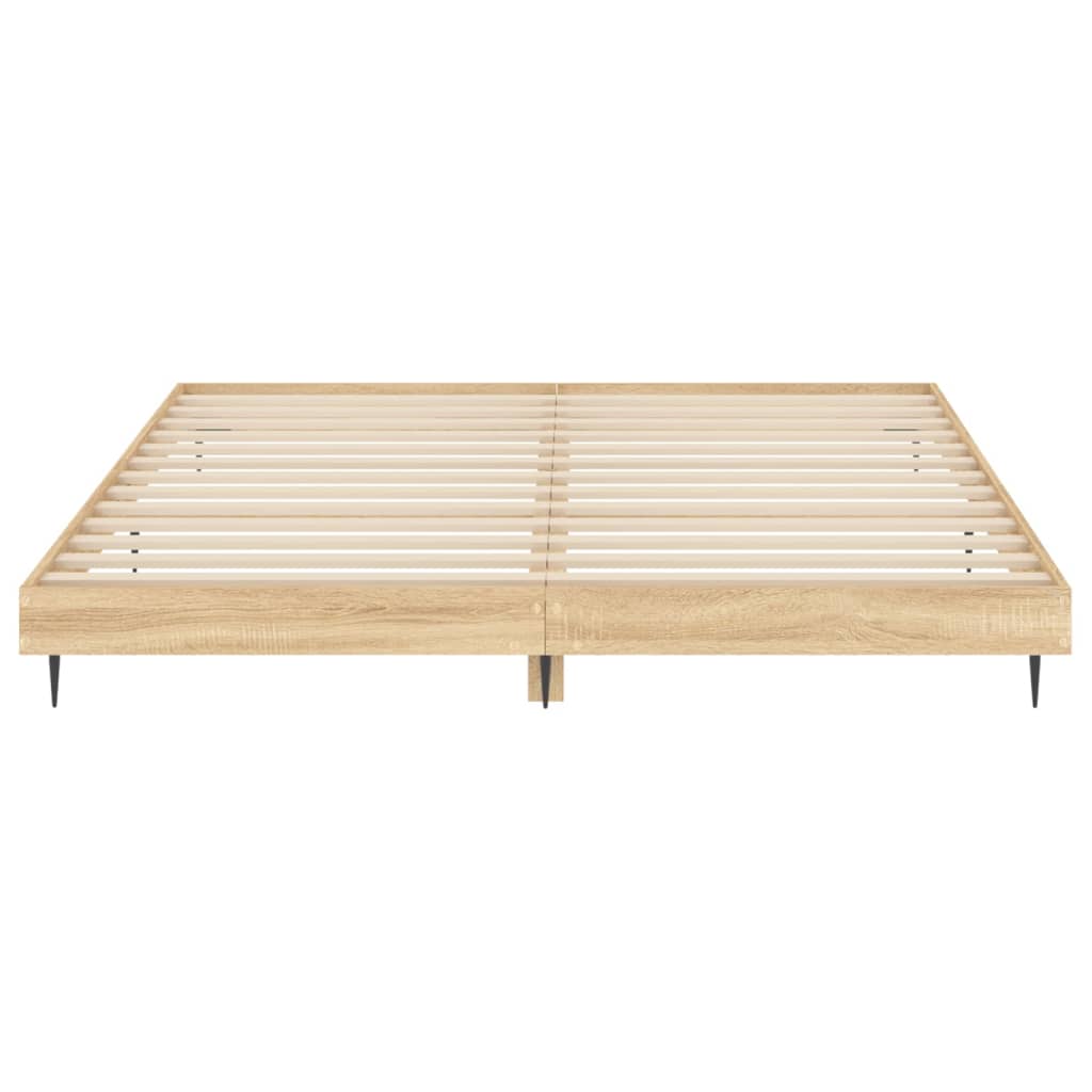 vidaXL Bed Frame without Mattress Sonoma Oak 120x200 cm Engineered Wood