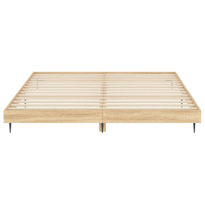 vidaXL Bed Frame without Mattress Sonoma Oak 120x200 cm Engineered Wood