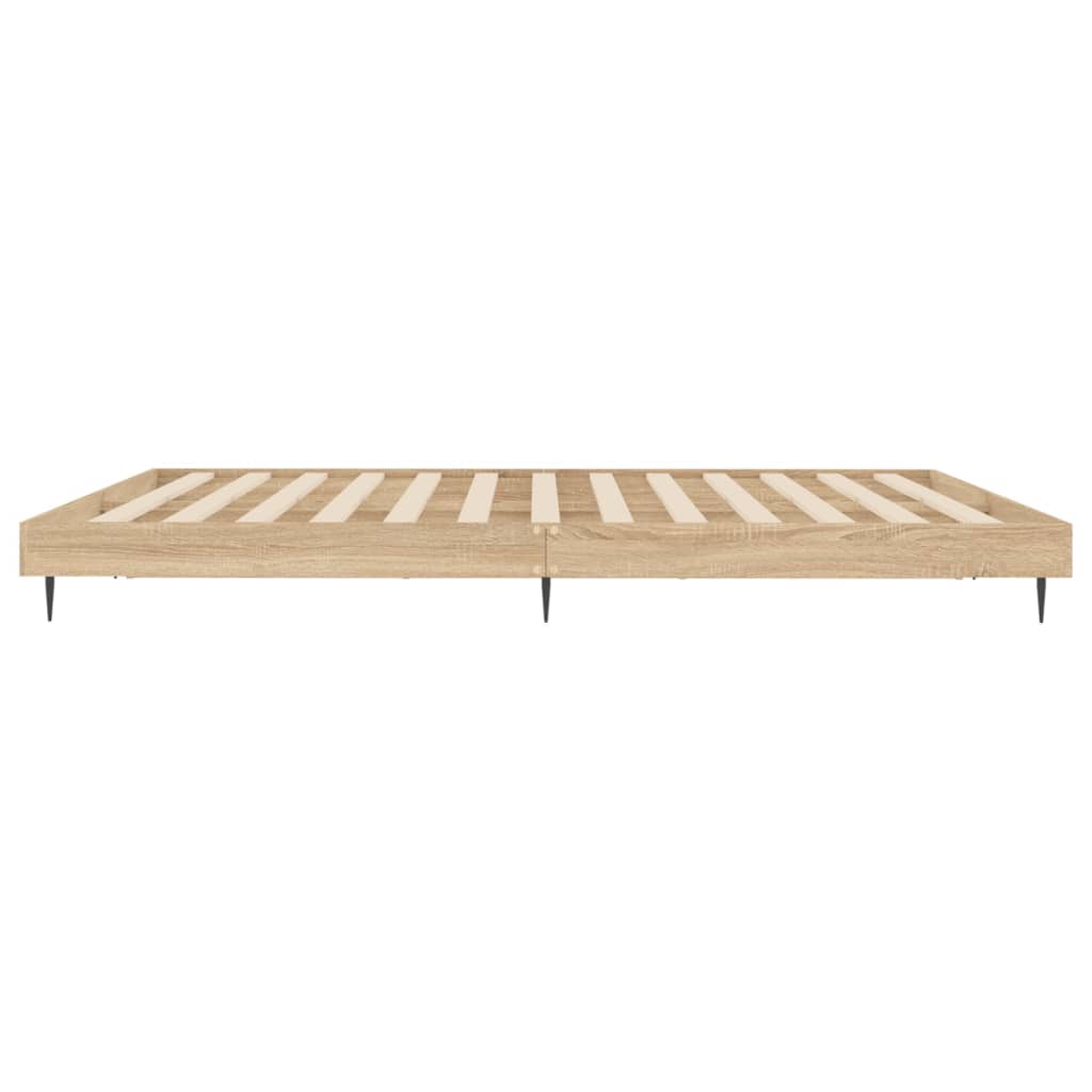 vidaXL Bed Frame without Mattress Sonoma Oak 120x200 cm Engineered Wood