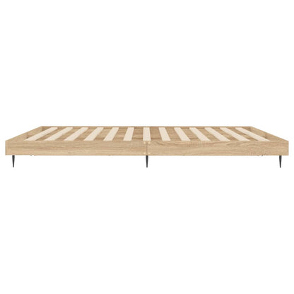 vidaXL Bed Frame without Mattress Sonoma Oak 120x200 cm Engineered Wood