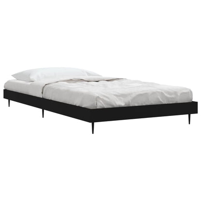 vidaXL Bed Frame without Mattress Black 100x200 cm Engineered Wood