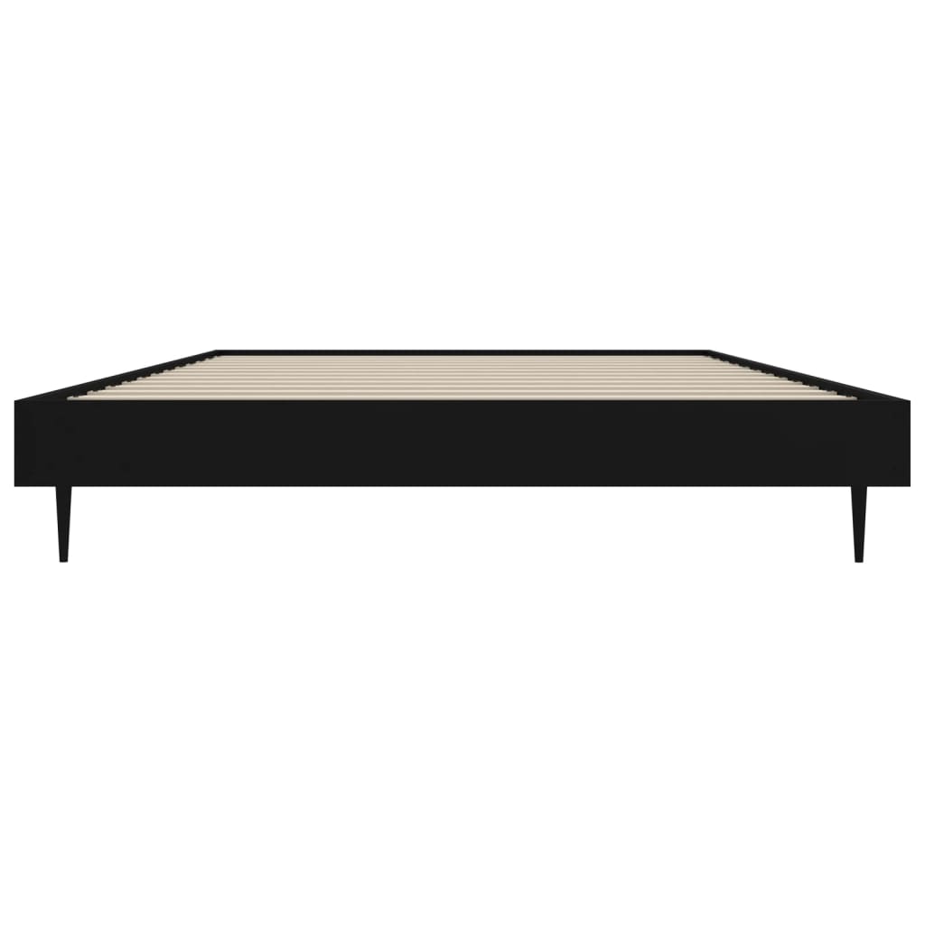 vidaXL Bed Frame without Mattress Black 100x200 cm Engineered Wood