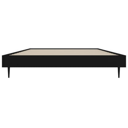 vidaXL Bed Frame without Mattress Black 100x200 cm Engineered Wood