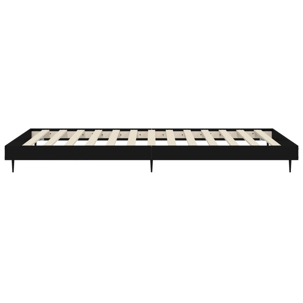 vidaXL Bed Frame without Mattress Black 100x200 cm Engineered Wood