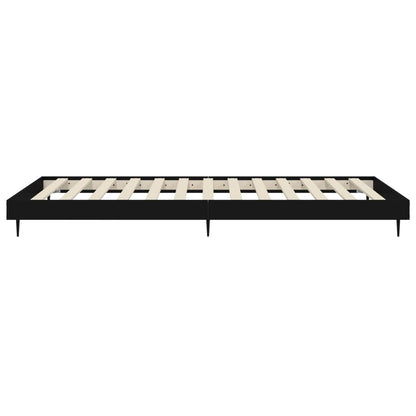 vidaXL Bed Frame without Mattress Black 100x200 cm Engineered Wood