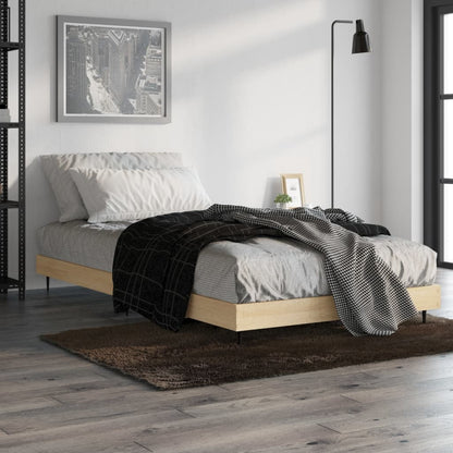 vidaXL Bed Frame without Mattress Sonoma Oak 100x200 cm Engineered Wood