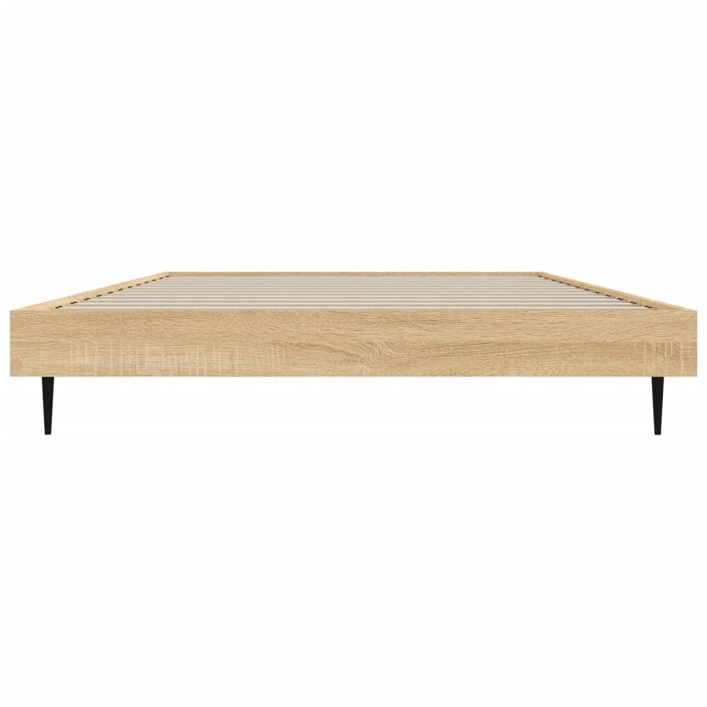 vidaXL Bed Frame without Mattress Sonoma Oak 100x200 cm Engineered Wood
