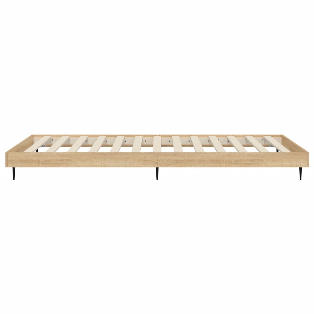 vidaXL Bed Frame without Mattress Sonoma Oak 100x200 cm Engineered Wood