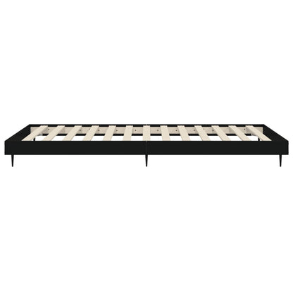 vidaXL Bed Frame without Mattress Black 90x200 cm Engineered Wood