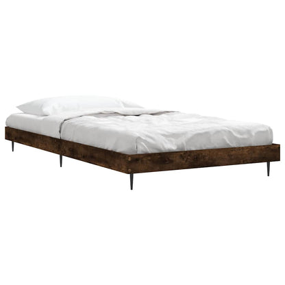 vidaXL Bed Frame without Mattress Smoked Oak 90x200 cm Engineered Wood