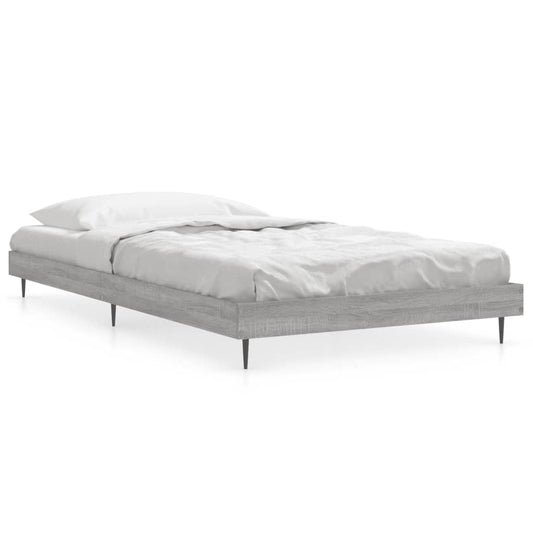 vidaXL Bed Frame without Mattress Grey Sonoma 90x200 cm Engineered Wood