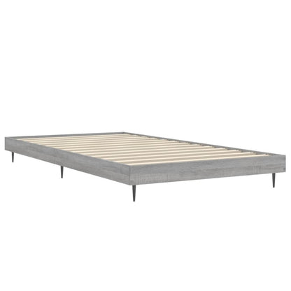 vidaXL Bed Frame without Mattress Grey Sonoma 90x200 cm Engineered Wood