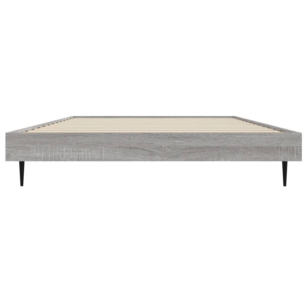vidaXL Bed Frame without Mattress Grey Sonoma 90x200 cm Engineered Wood