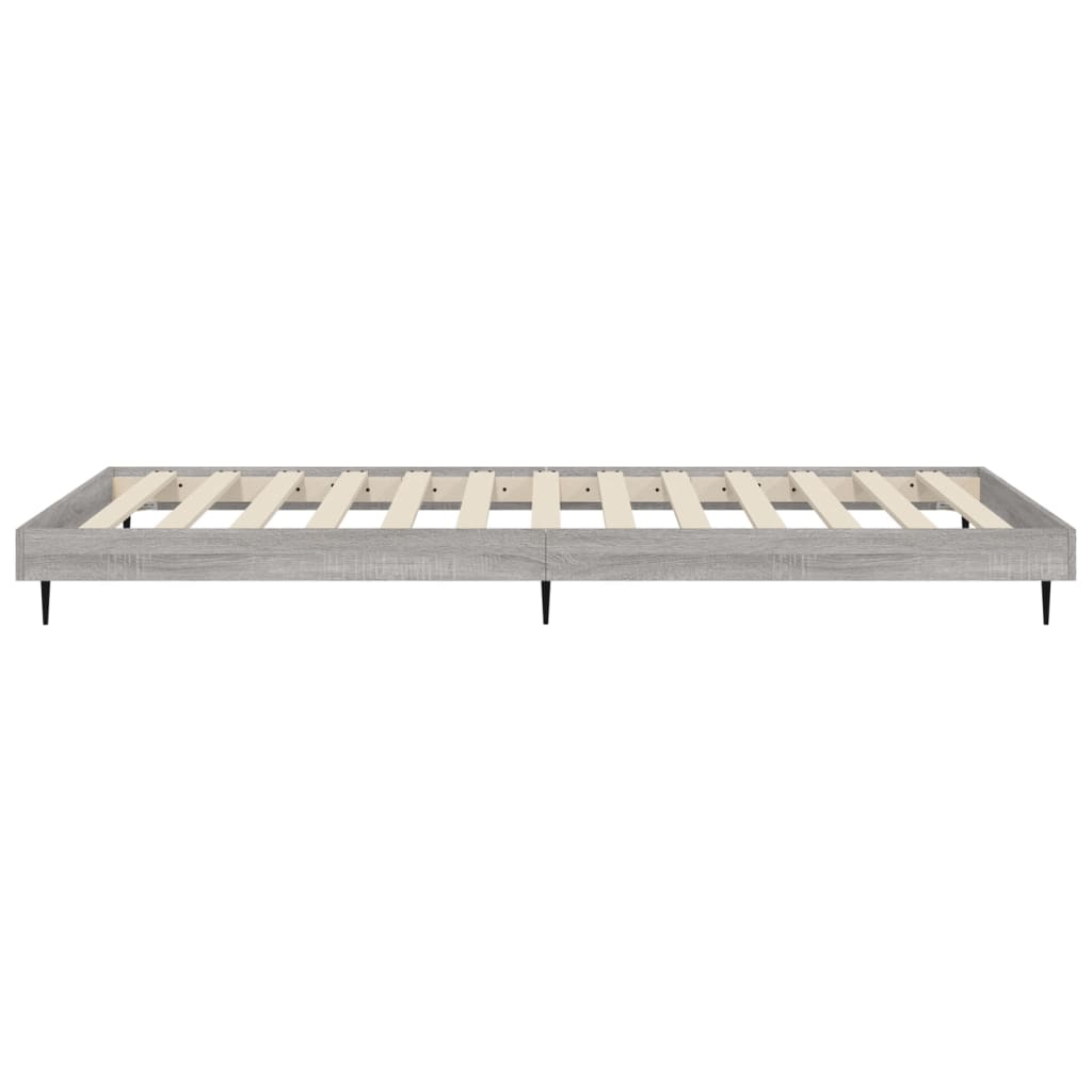 vidaXL Bed Frame without Mattress Grey Sonoma 90x200 cm Engineered Wood